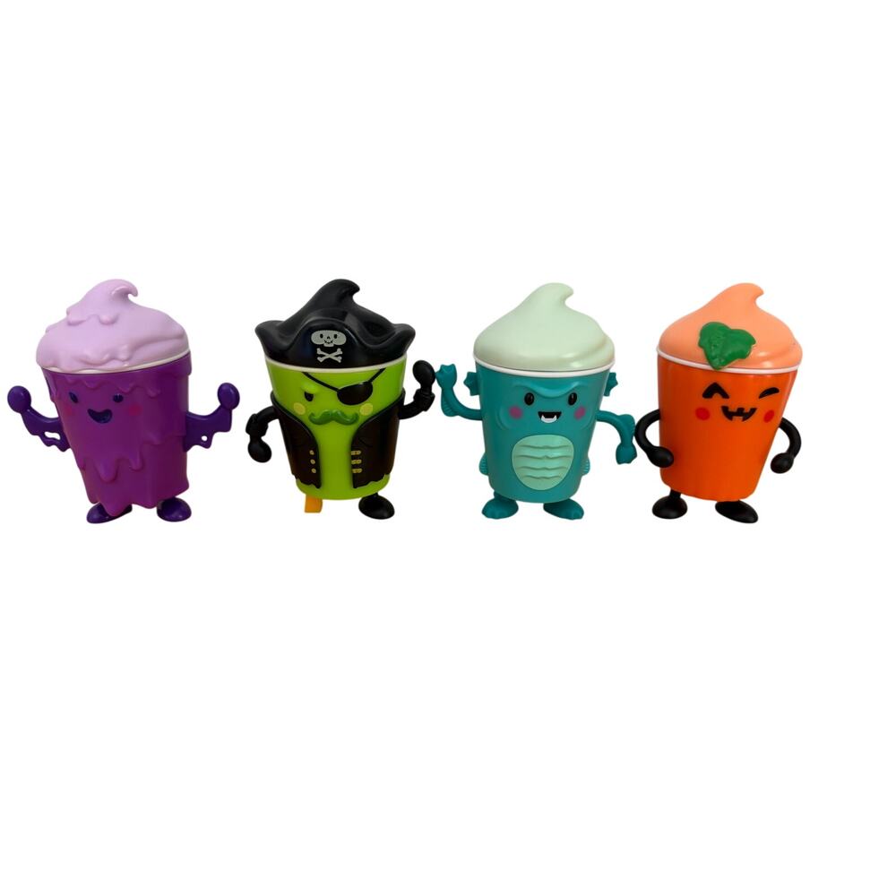 Wendy's Frosty Frights Kids Meal Toys Bundle 2025 (4) Pumpkin Pirate Meltin